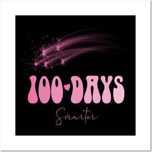 100 days smarter shooting stars pink back to school Posters and Art